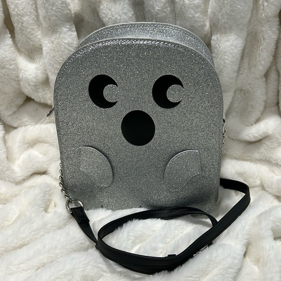 Fine By Me Handbags - Fine By Me Silver Glittery Ghost Crossbody